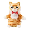 Real fur realistic stuffed animal cute cat plush toy doll