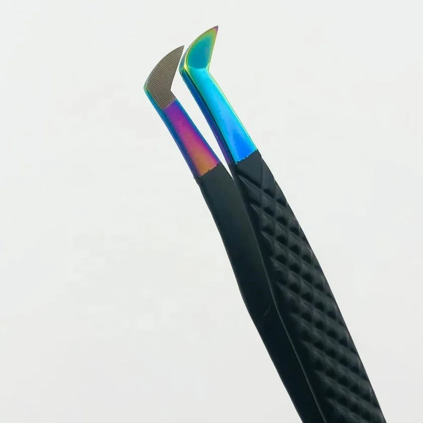 Black Rainbow Fiber Tip Solid Japanese Stainless Steel Eyelash