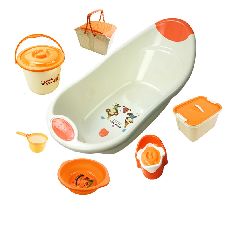 Plastic Baby Bath Tub Set