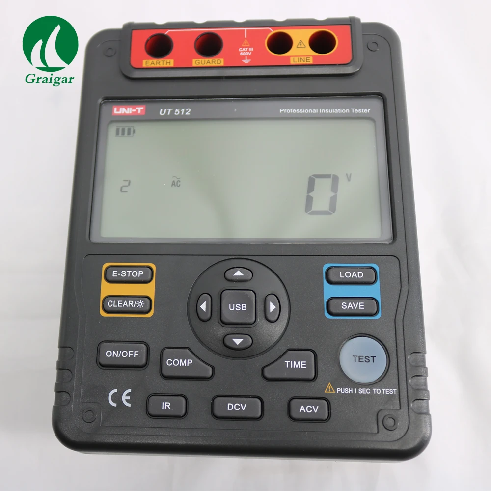 Unit Ut512 Insulation Resistance Tester Meter Ohm 2500v Usb Interface