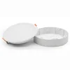 2 in1 LED panel light plastic material round backlight recessed led panel light 9w