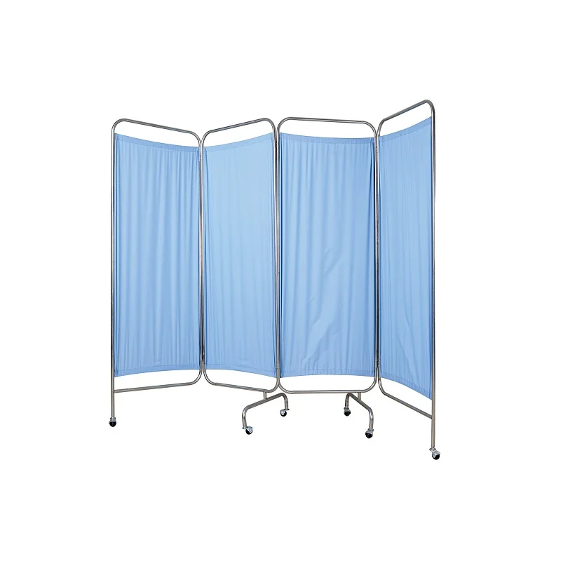 Foldable Stainless Steel Hospital Bed Screen Curtain Folding Screen