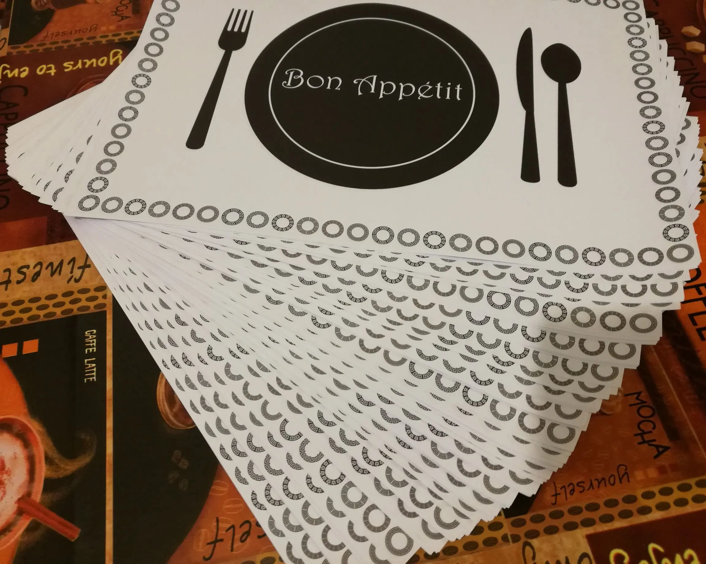 Custom Printed Disposable Recycled Cafe Catering Menu Fast Food