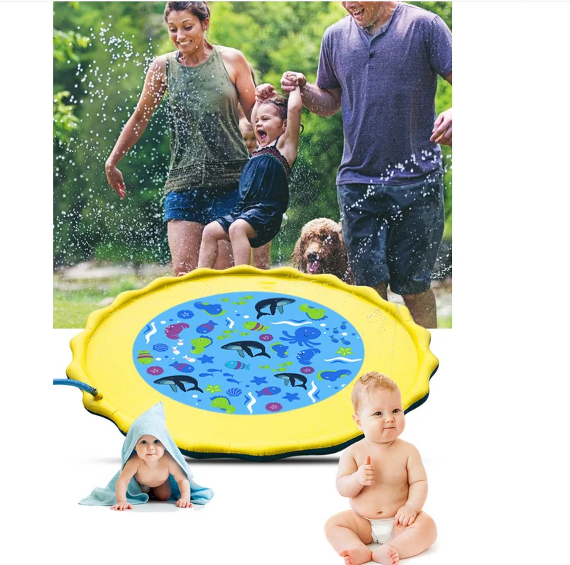 splashing water play mat