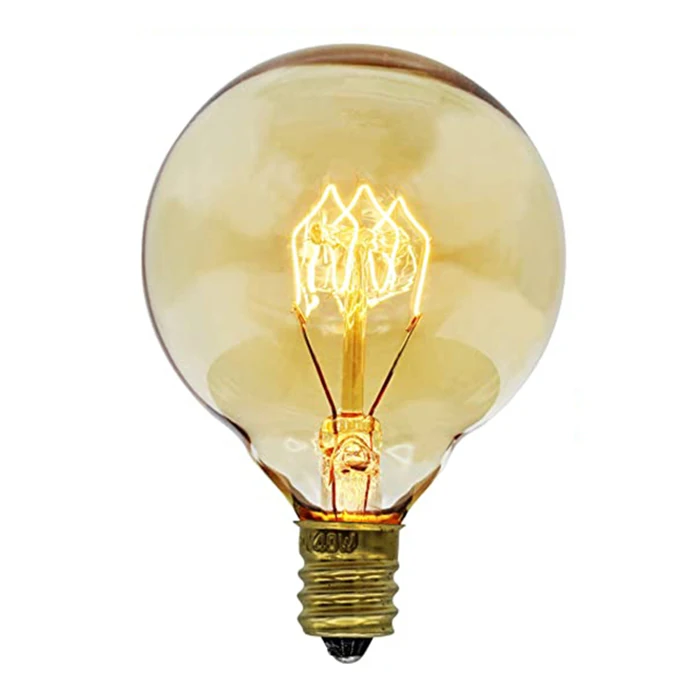 Candelabra E12 40W vintage global Edison Bulbs G50