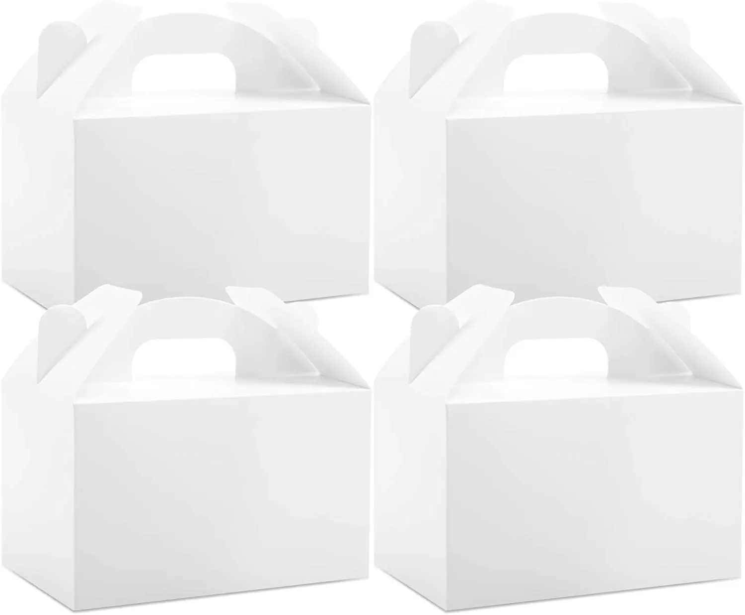 Kraft Treat Gift Paper Cardboard Boxes With Handles And Foodgrade Take