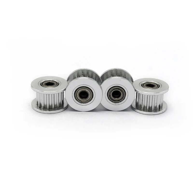 3Dman GT2 16Toothless Bore 3mm Aluminum Timing Belt Idler Pulley/double Head for 3D Printer 6mm Width Timing Belt Pack of 10pcs 