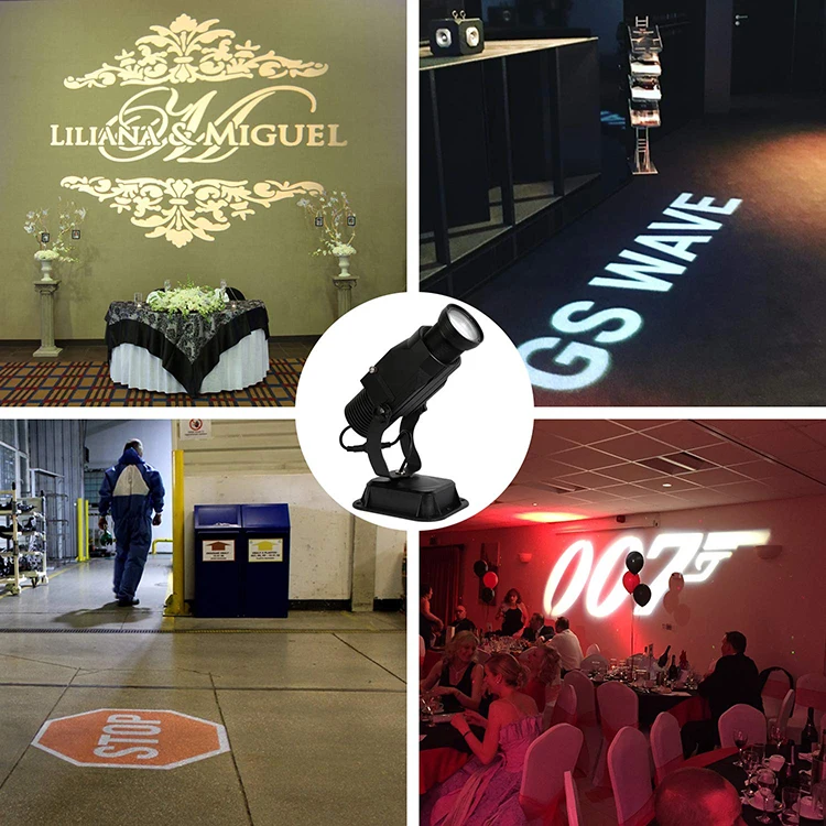 15w Led Custom Image Gobo Logo Projector Light With Static Function
