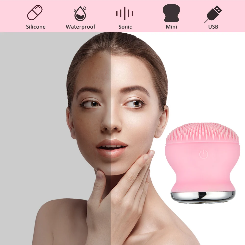 2 In 1 Vibrating  Massager Foreo Luna Mini 2 Sonic Electric Silicone Facial Cleansing Brush.jpg