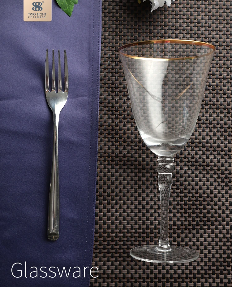 Latest gold rimmed wine glasses Suppliers for dinner-7
