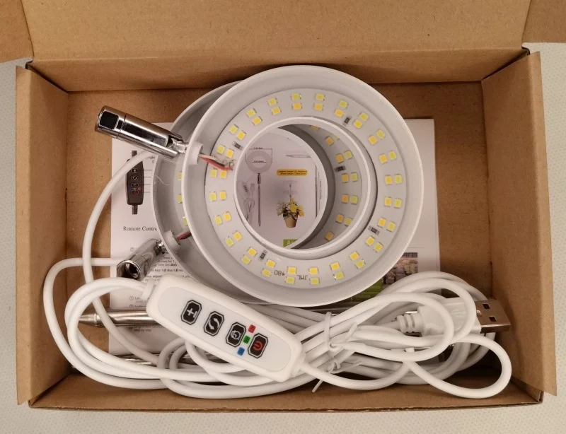 product led telescopic plant growth lamp with angel ring red  blue spectrum aluminum body flower timing fill light-4