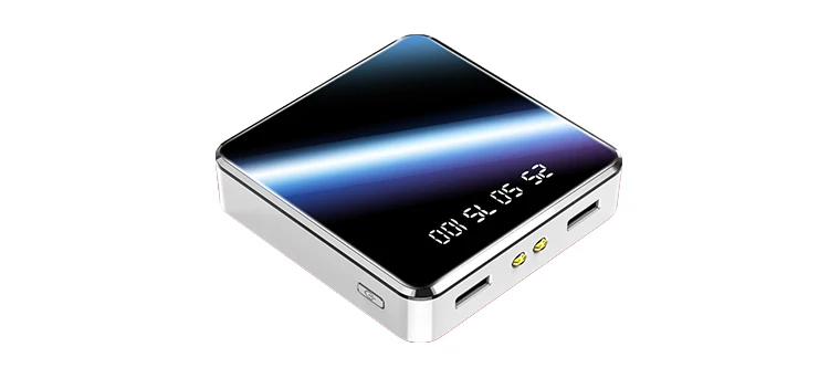 New Full Mirror Power Banks Digital Display 10000mah Mobile Phone Charger - ANKUX.COM