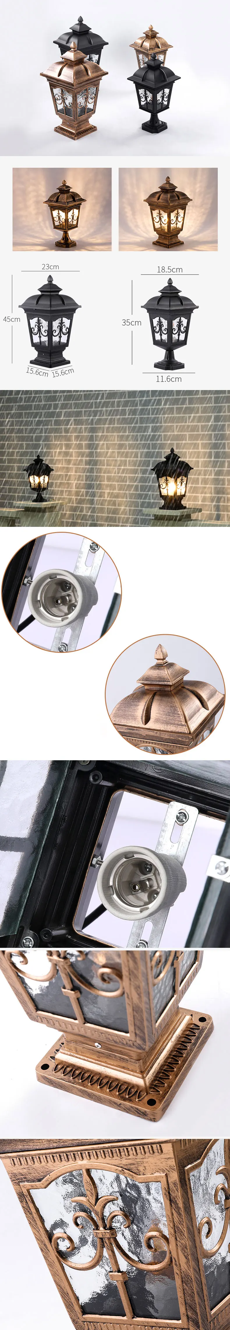 Solar Powered Sensor Waterproof Outdoor Yard Fence Solar Led Post Cap Main Gate Pillar Light for Garden