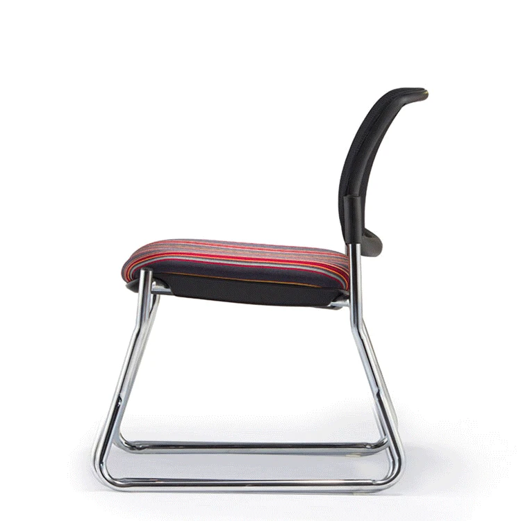 Cheemay foshan cheap office waiting visitor conference chair with chrome legs