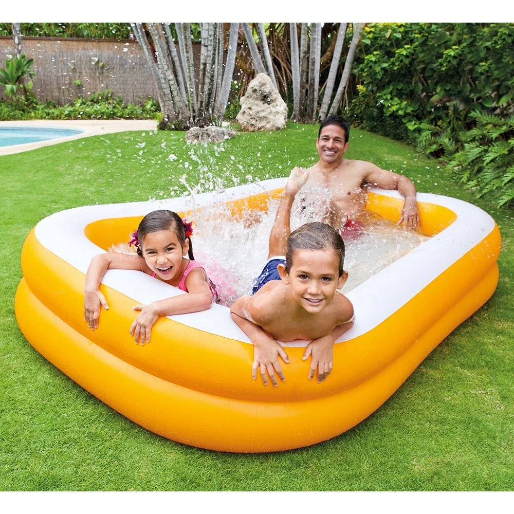 Gran Durable Inflable Rectangular De La Familia De Piscina Para Niños
