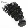 VMAE Burmese 3Pcs Bundles Deep Curly Wave With Adjustable 360 Full Lace Closure Virgin Hair Natural Black Human Hair Extension