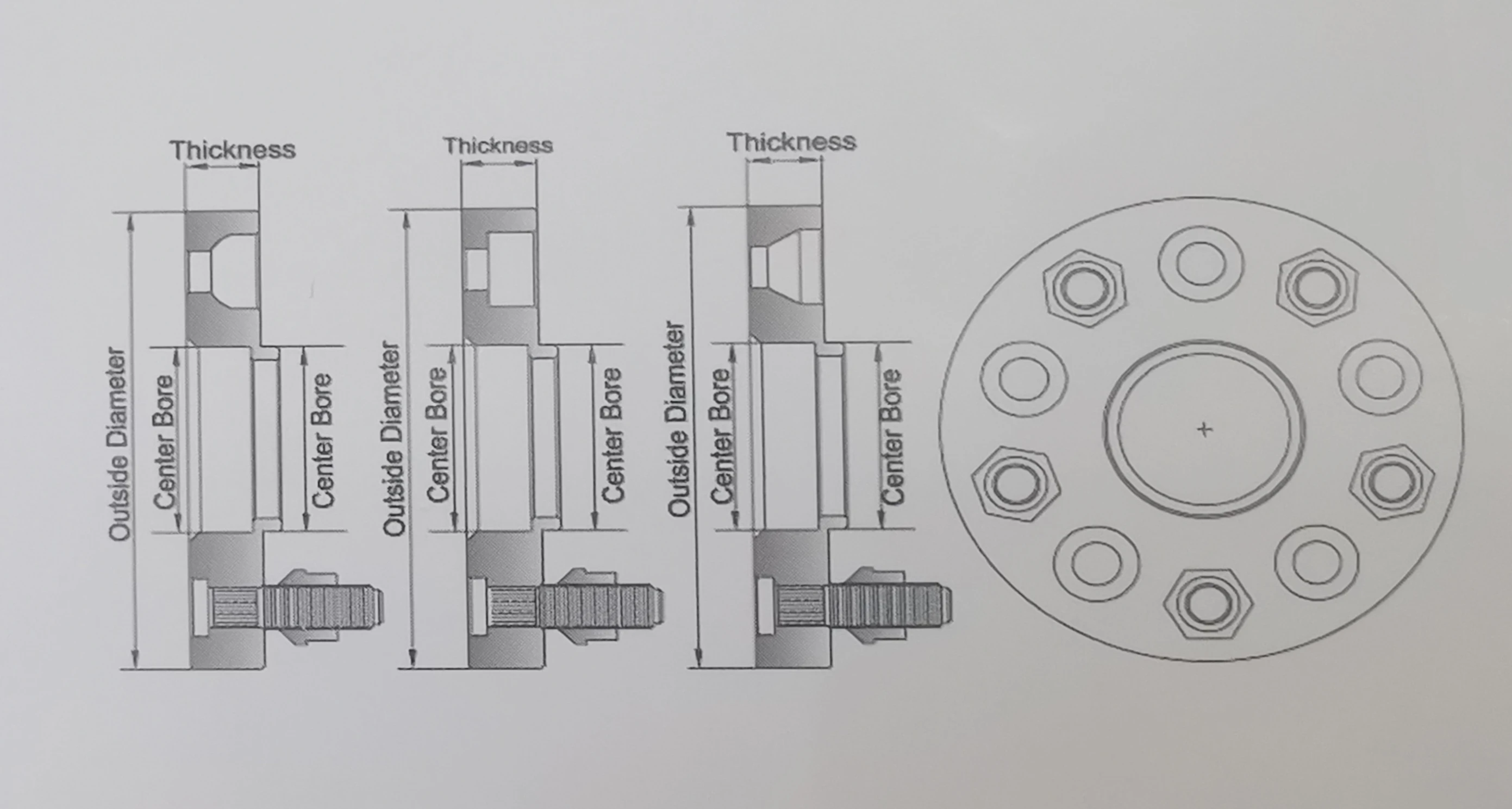 Wheel Spacer Trailer Wheels 4x100 Hubcentric Wheel Spacers 56.1 Rim