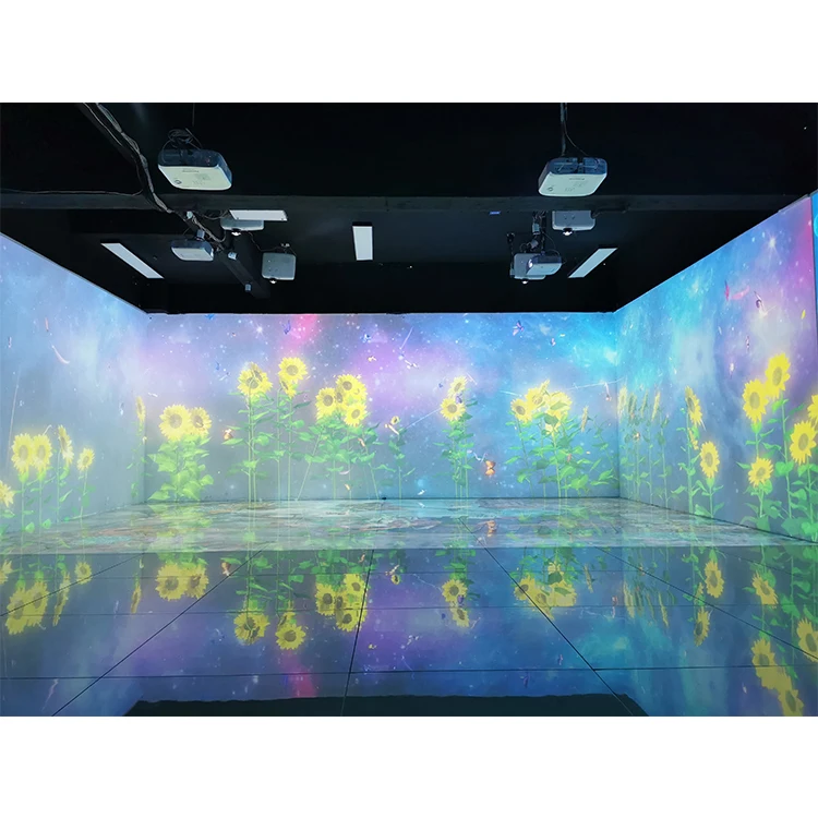 3D AR interactive projector art wall projection system game