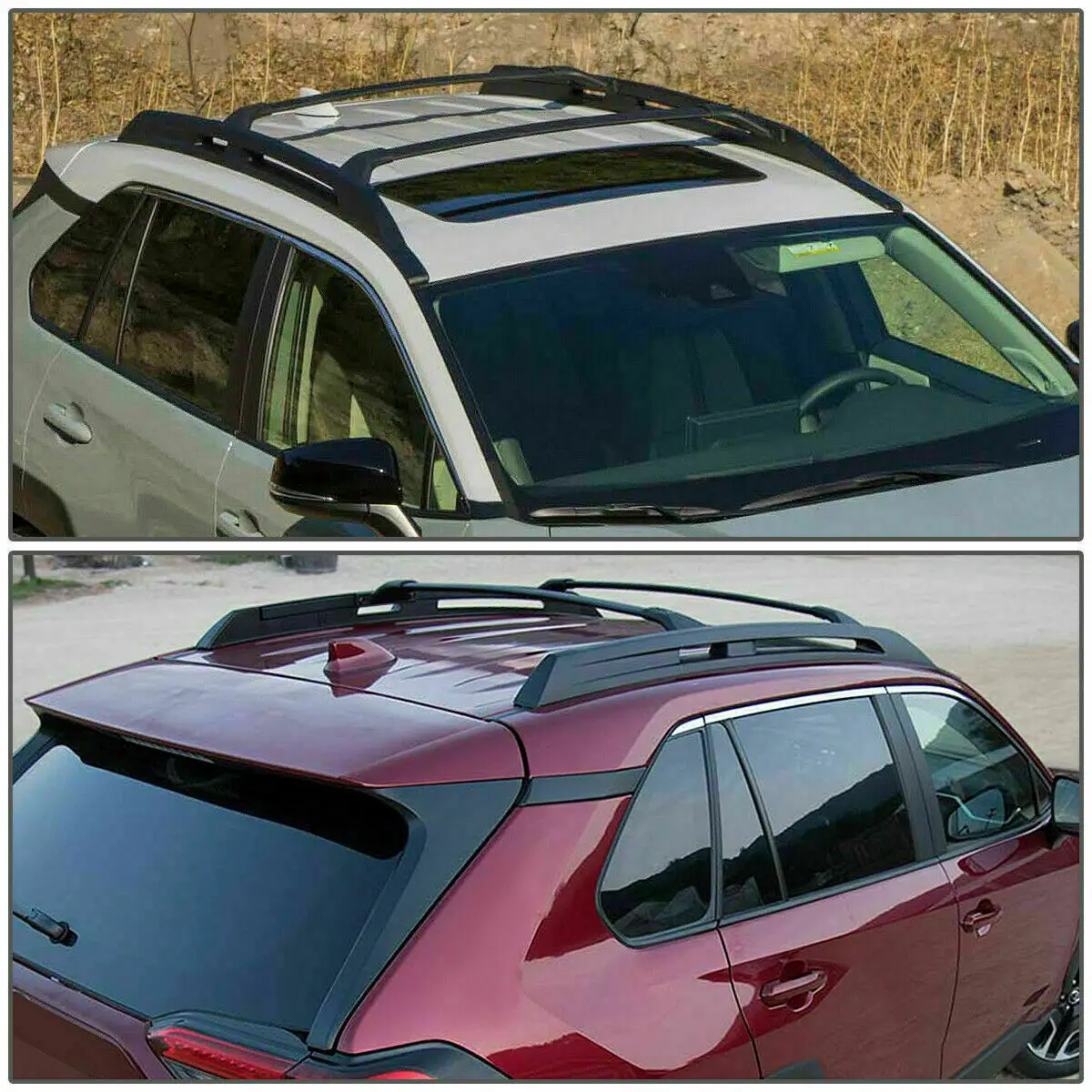 Car Removable Roof Rack Luggage Black Oem Cross Bar Aluminum 4x4
