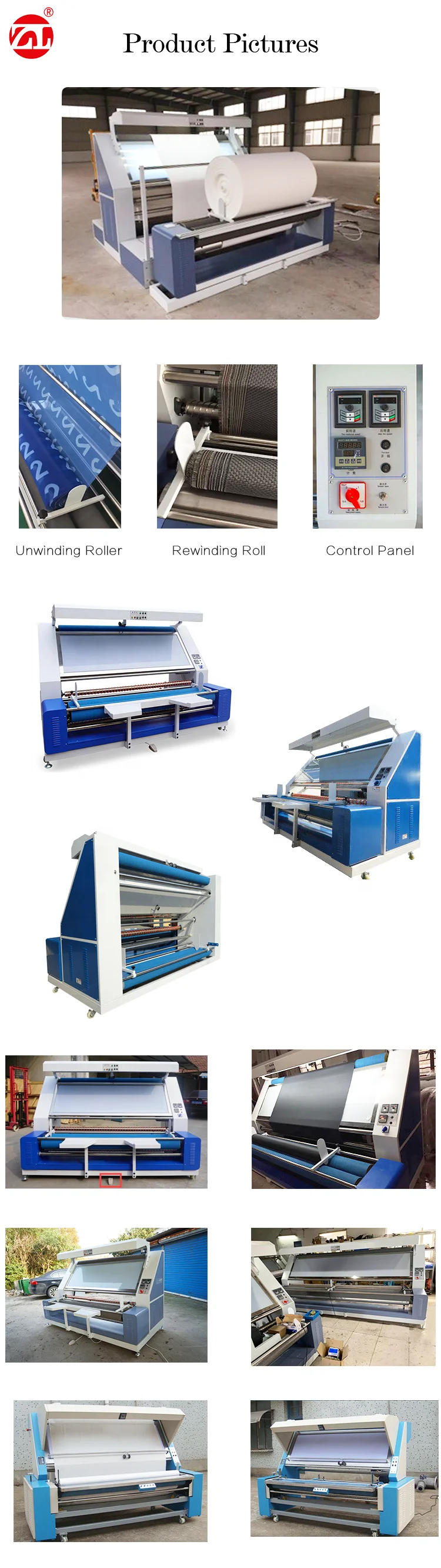 Garment Machine Manufacturing Fabric Inspection And Rolling Machine