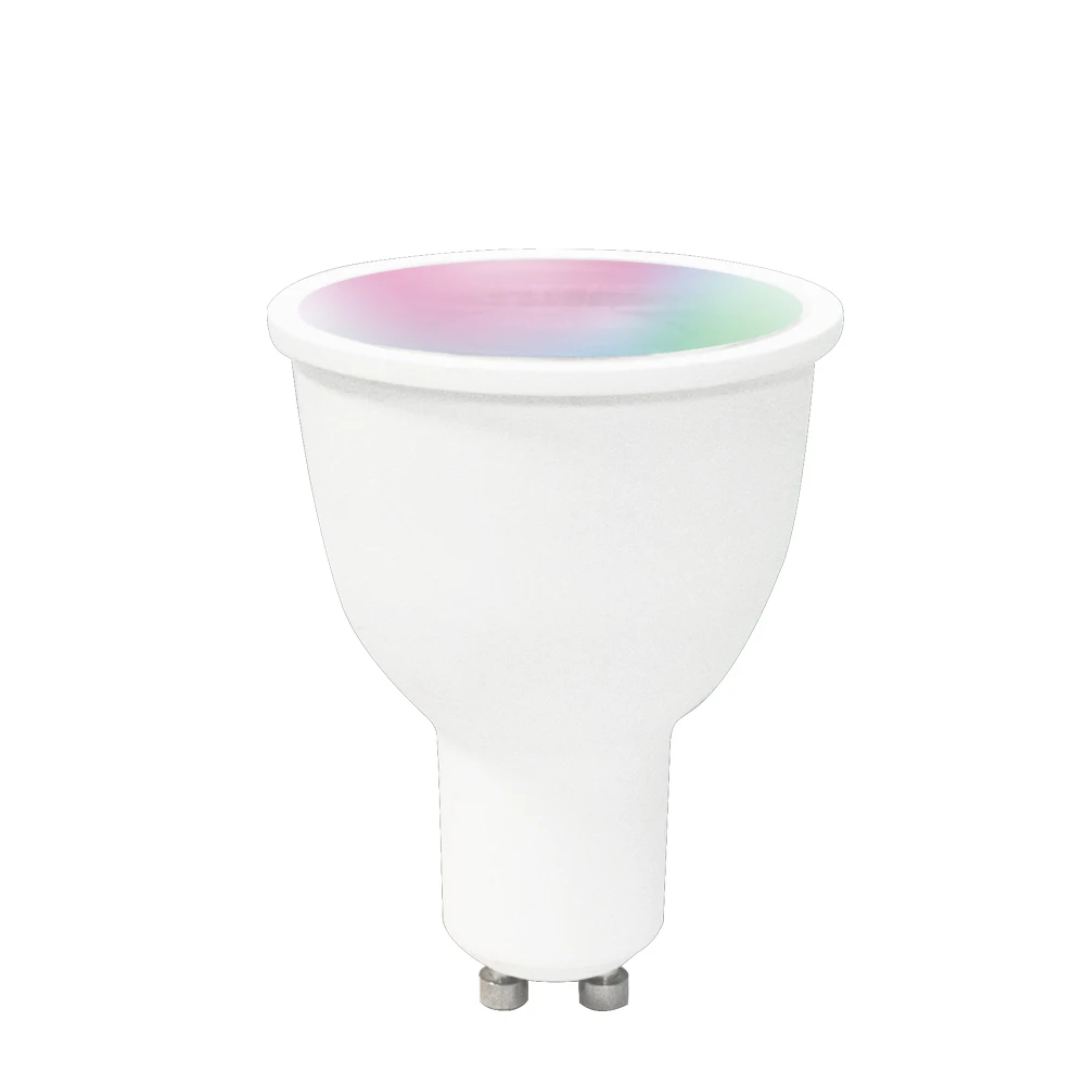 Factory direct sales Smart Zigbee GU10  bulb, Remote Control and App control-RGBW GU10 Spot light 5W
