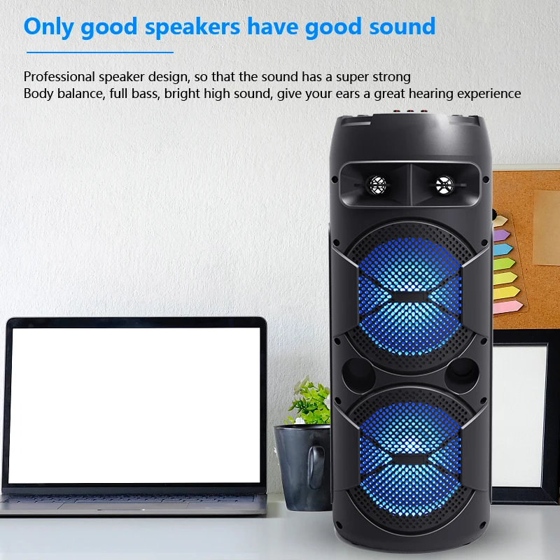 Portable Car Subwoofer 8 Inch Large Karaoke Wireless Bluetooth Speaker