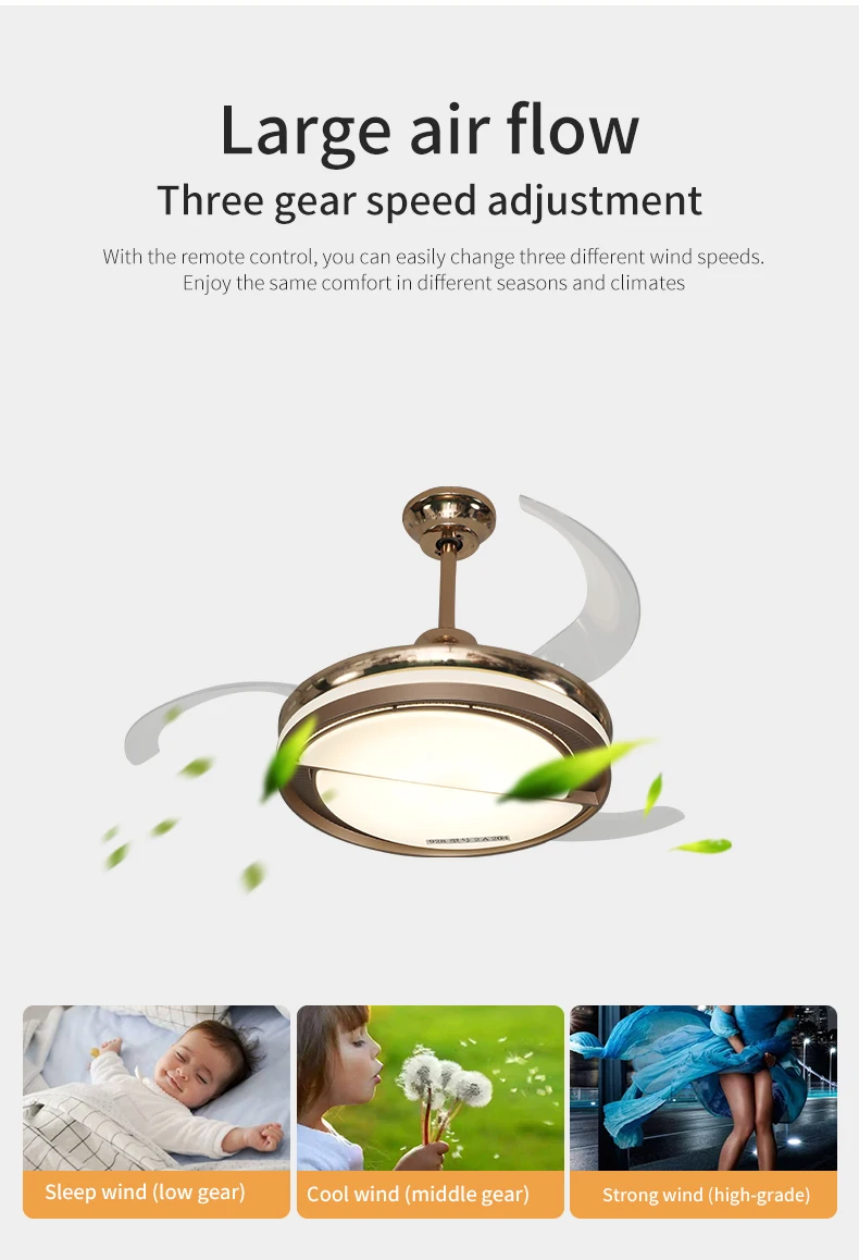 Led Light Ceiling Fan, ABS, 220, 147 - detail 6
