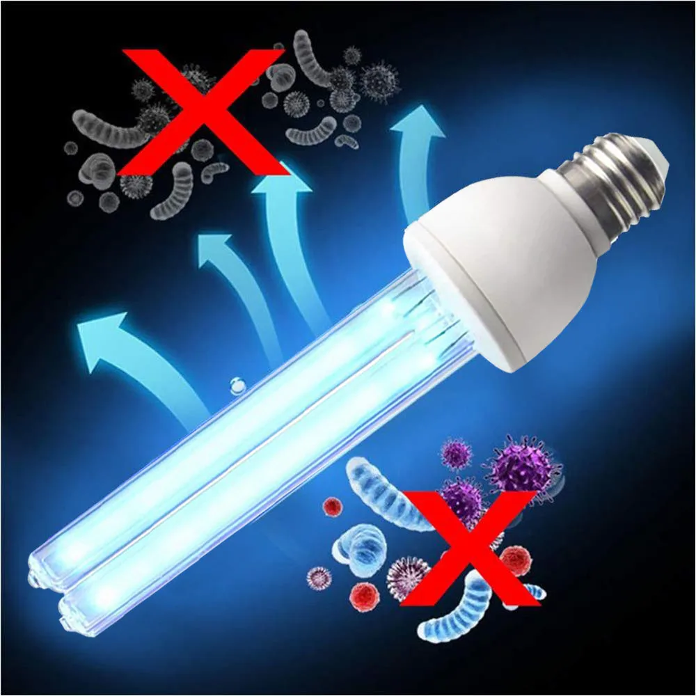 UVC led tube E26/E27 base uv c bulb ultraviolet  light without ozone lamp