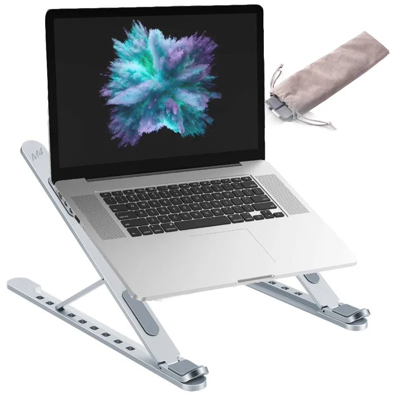 M4 Home Aluminum Alloy Single Layer PC Stand Height Laptop Adjustable Laptop Holder Portable.jpg