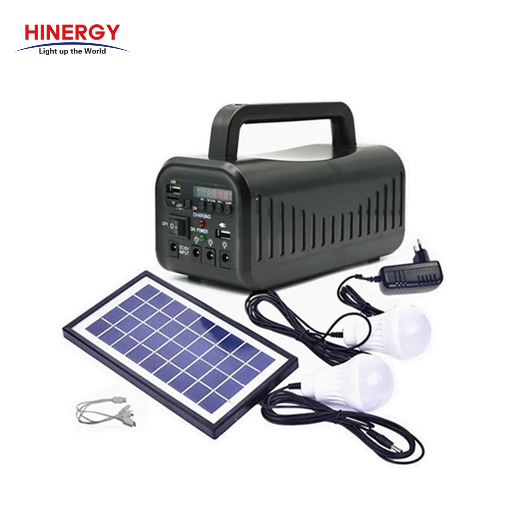 Hinergy FM Radio Bluetooth Mobile Charger Multifunction Portable Off-Grid LED Solar Home Lighting System Sets Price