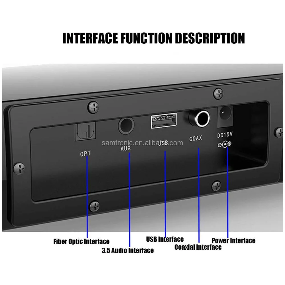 Sr100 Plus Wireless Soundbar Home Tv Speaker Wireless Subwoofer Remote