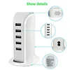 5 USB Portable Charger Multi Intelligent Charging Socket Travel Charger for Mobile Phone Computer Standard USB Charger