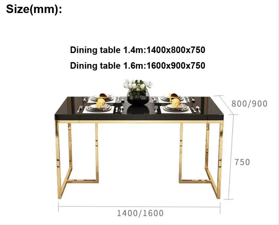 Postmodern light luxury simple dining table and chair combination tempered glass table