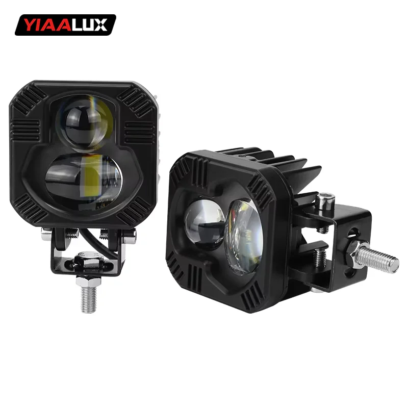 High Low Spot Beam Auxiliary Lamp Mini Spotlight Fog Work Lights Offroad Motorcycle Car Led Driving Light supplier