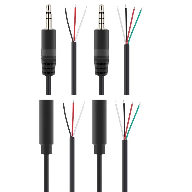 Custom Audio Cable 3.5mm 2.5mm 6.35mm Xlr Rca Male Female To Soldering