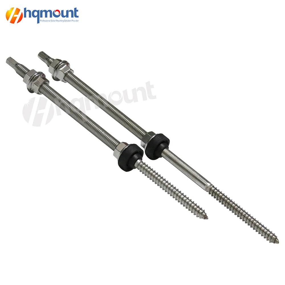 Hq Mount Stainless Steel Double Head Thread Tin Roof M10 Hanger Bolt