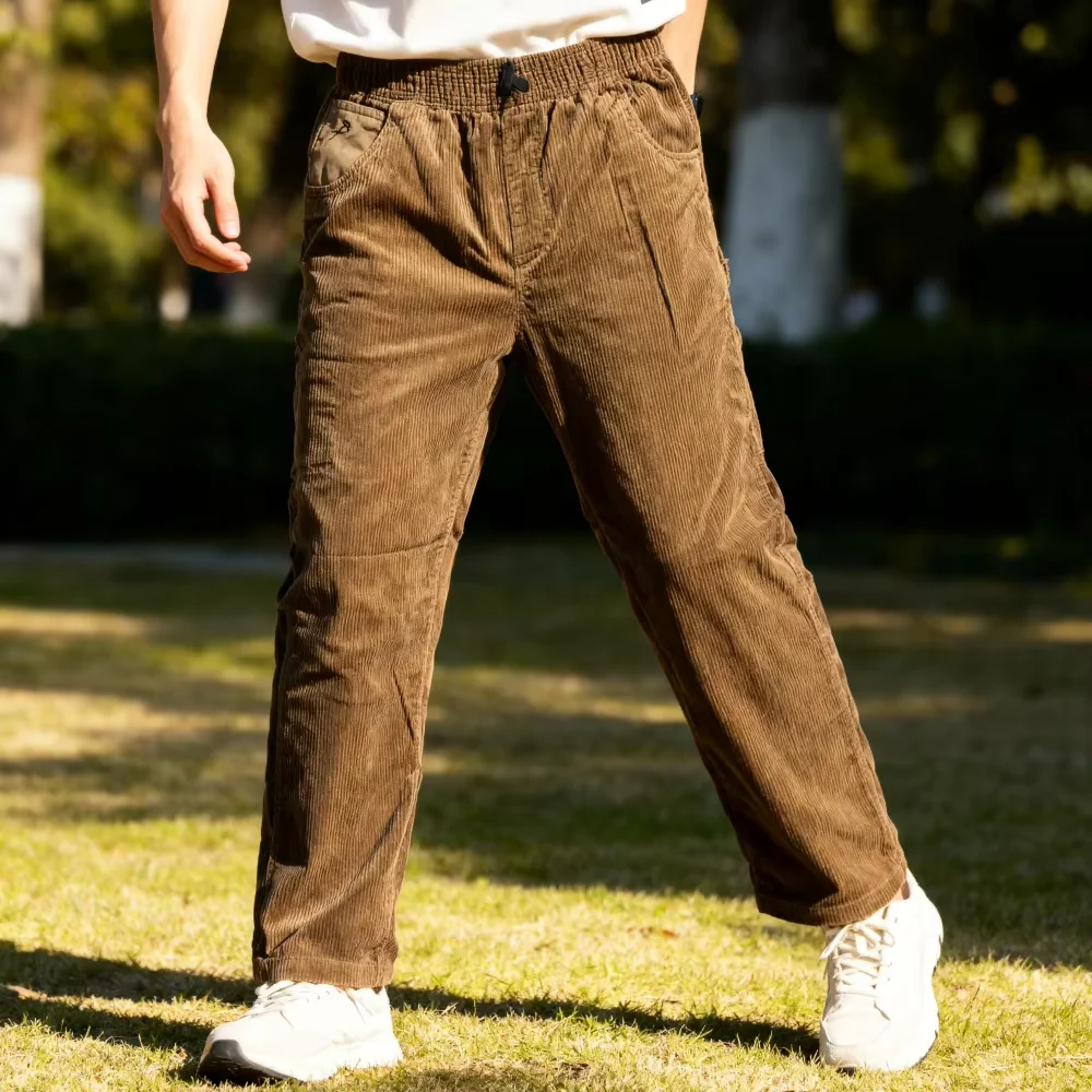 Wholesale OEM Custom Men's Cargo Pants High Quality Baggy Trousers Elastic Tether Multi Pocket Lightweight Polyester Flat details