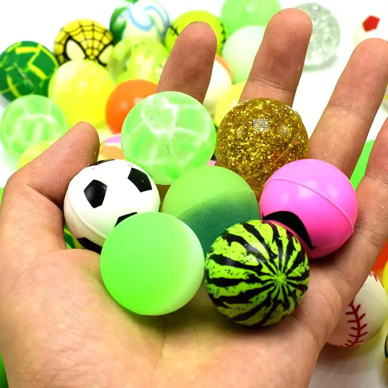 Color Rubber Bouncy Ball Bright Solid 27mm 32mm 45mm 49mm Bouncy Balls