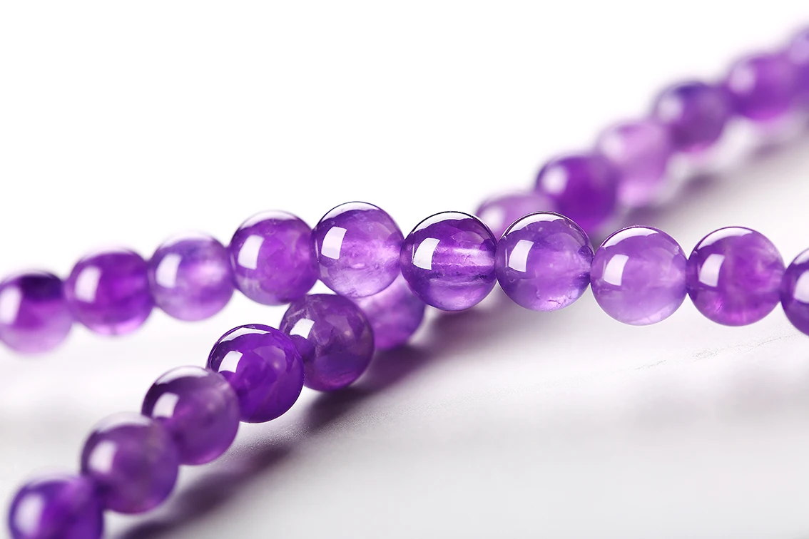  Purple Glass Quality Beads Bracelets Women Jewelry Birthday Gift High Quality Beads Bracelet(图5)