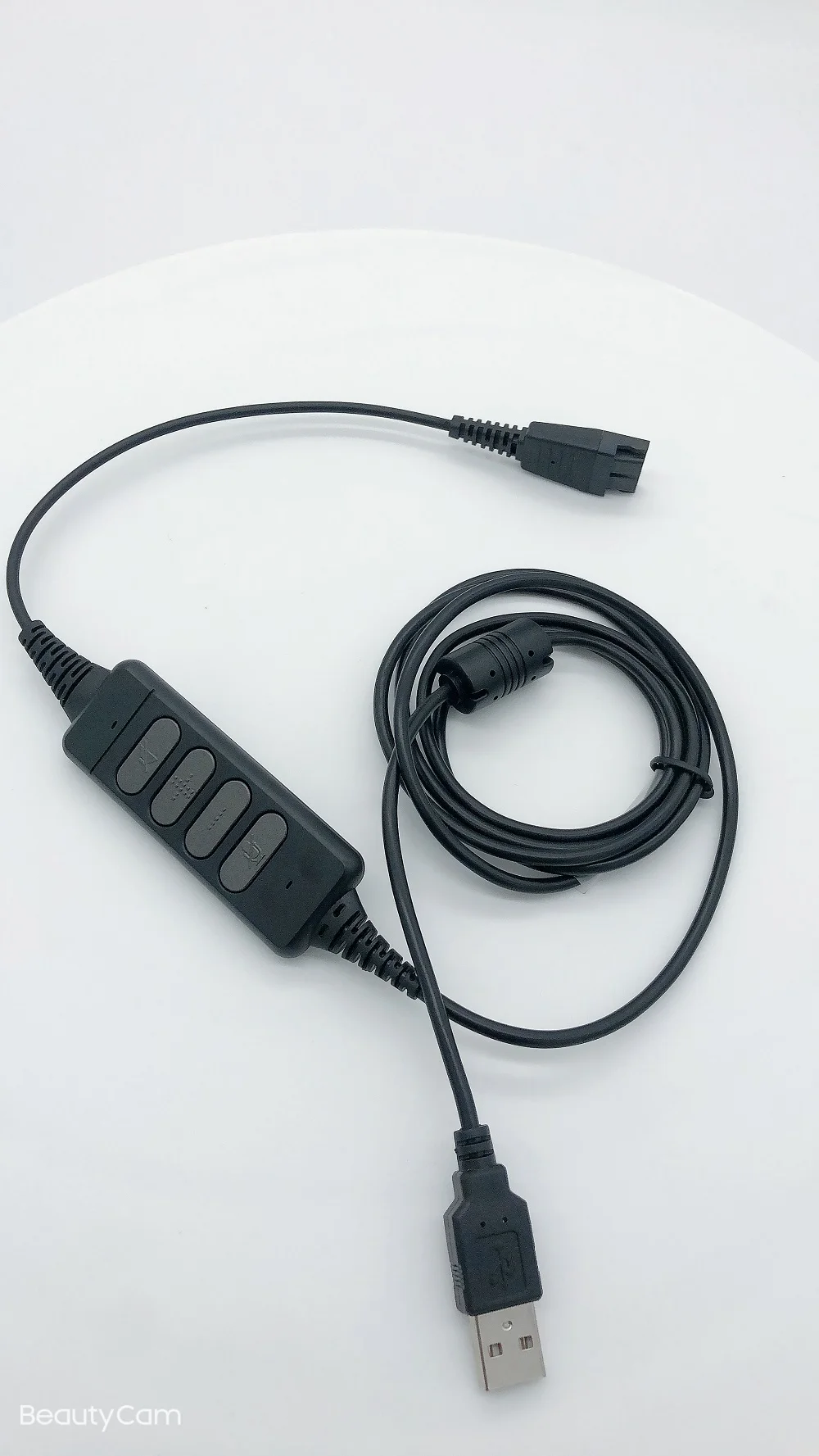 Usb Qd(quick Disconnecting) Adapter Cable With Volume Controller Compatible With Plantronics Or