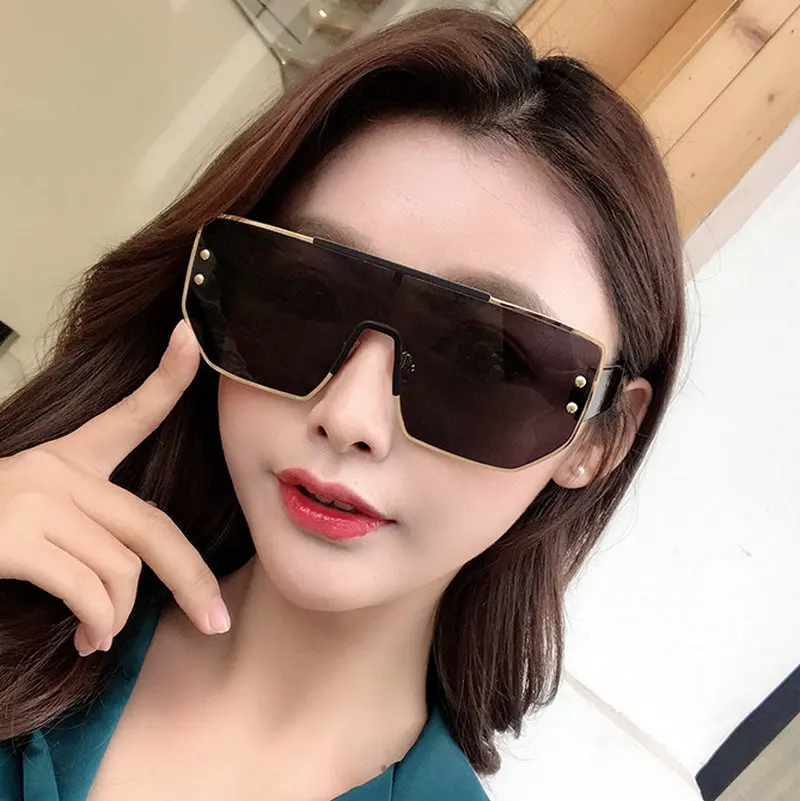 Big square mirror sunglasses best sale