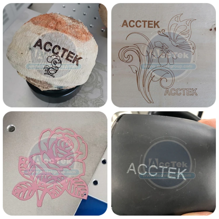 Low cost air cooling wood mdf acrylic stone cnc co2 laser marking machine AK30C