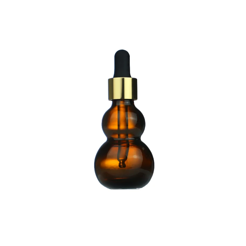 product unique 10ml  30ml transparent amber glass bottle mini dropper luxury flat design essential oil serum packaging for infusion-1