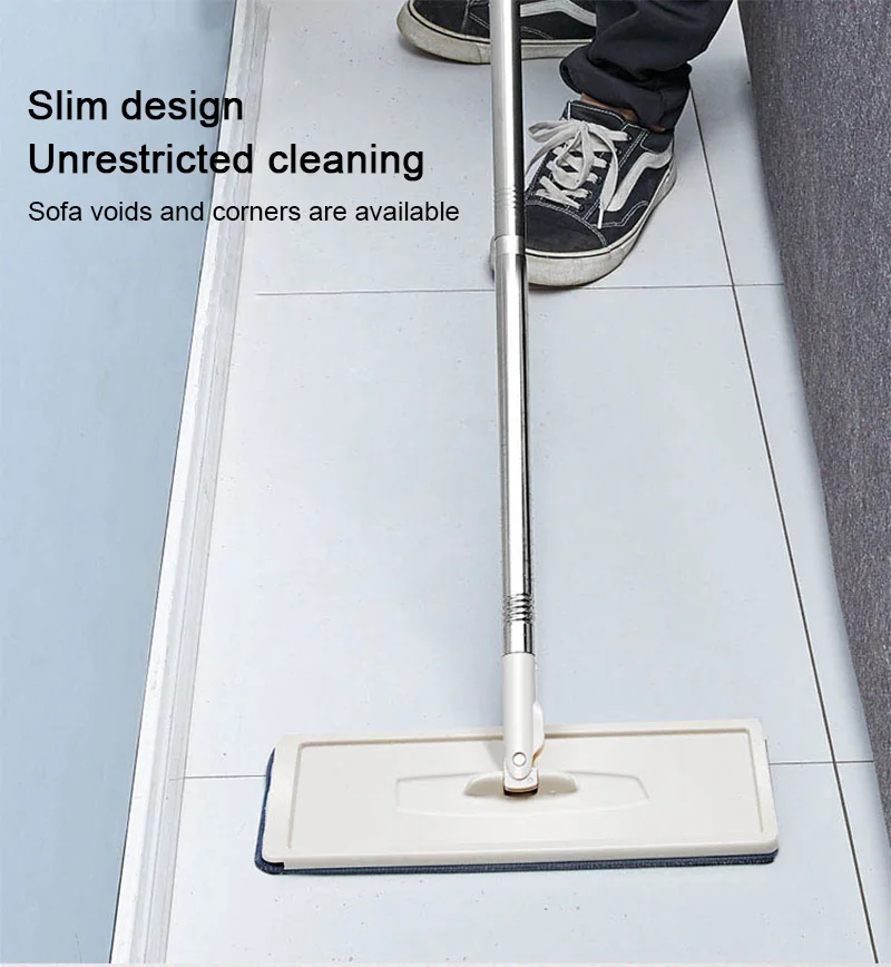 Floor Mop Set Cleaning Mop And Bucket Free Hand Washing Microfiber