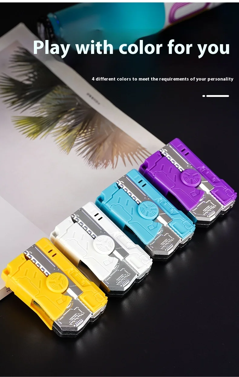 2-in-1 Modern & Classic Folding Rotary Decompression Lighter New Deformation Cyber Celebrity Gift Plastic Material for Smoke