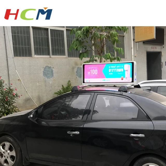 3G/4G WIFI USB Double Side Full Color Advertising LED Sign Taxi Top LED Display Waterproof Outdoor