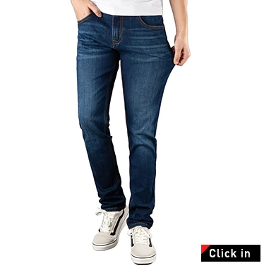 Men Stretch Denim jeans Pants Biker Trousers Original baggy Straight Leg Jeans for men Manufacturer wholesale