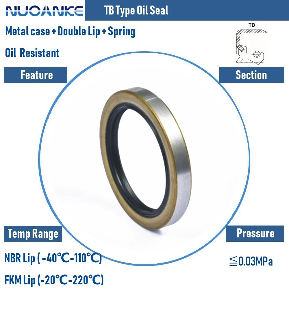 High Quality Tb Type Shaft Oil Seal Nbr Fkm Rubber Metal Case Oil Seal