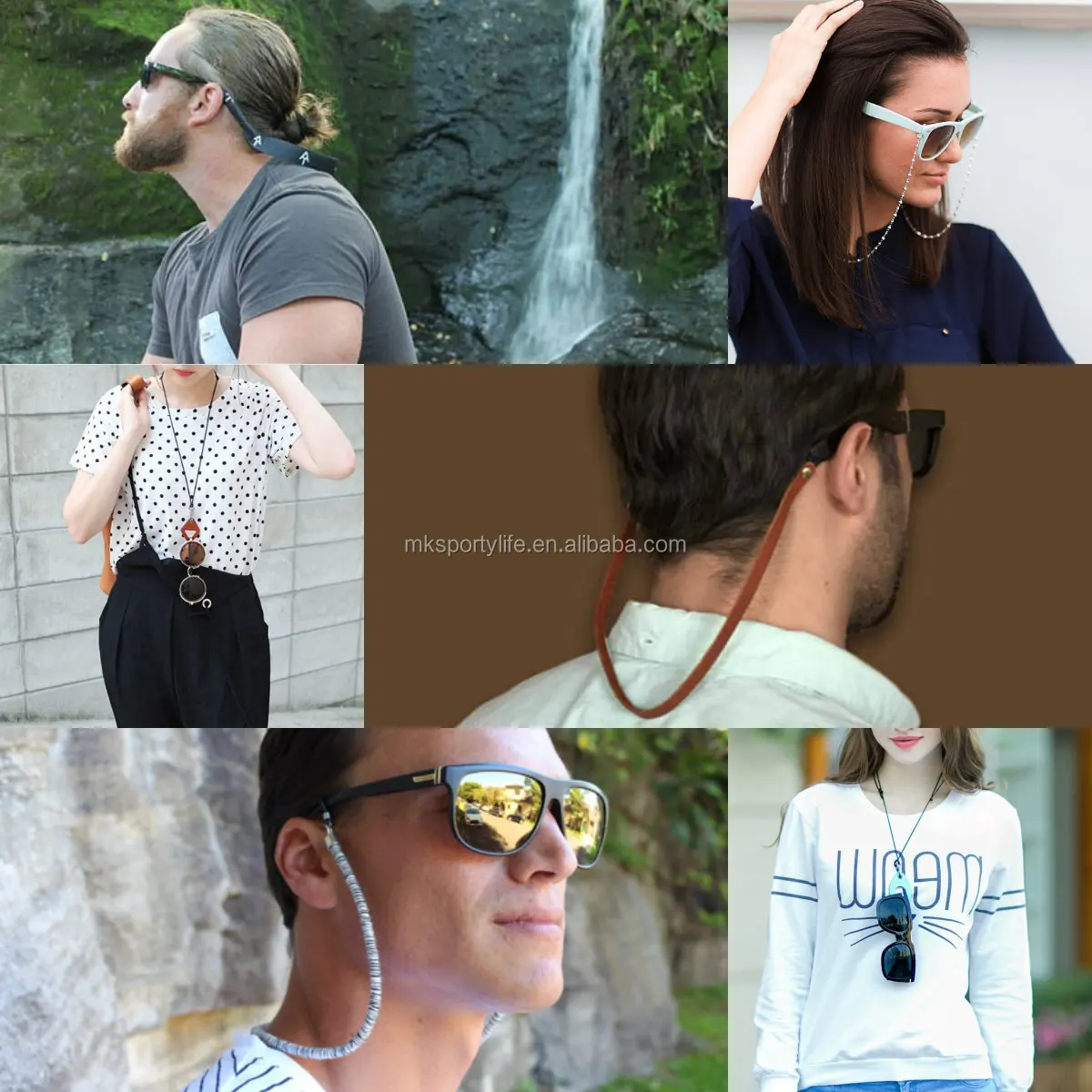 Bulk Cotton Adjustable Eyeglass Retainer Holder Eyewear Cord Custom