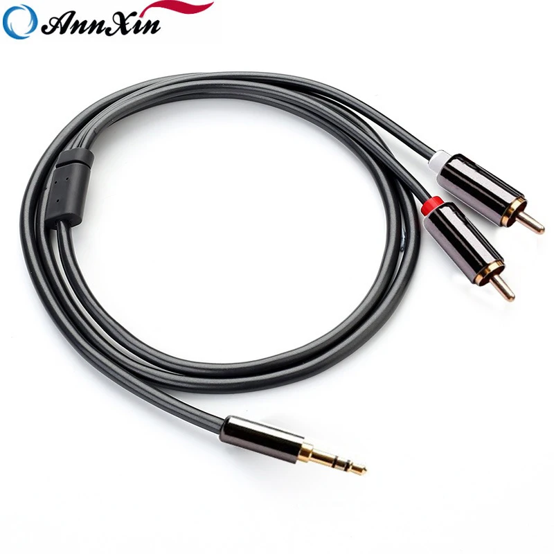 3.5mm to 2-male RCA Adapter Audio Stereo Cable